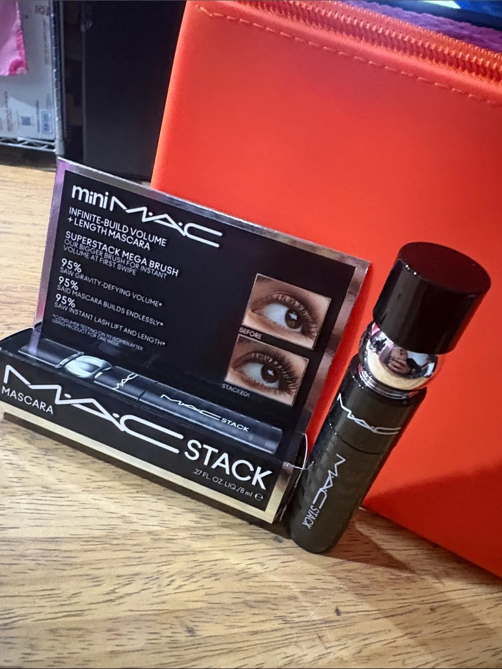 NWT Mac makeup pouch with mini mascara